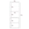 Tuhome Mila Bathroom Cabinet, Two Interior Shelves, Two External Shelves, Single Door Cabinet, Light Gray MLZ6585 - alternate 2